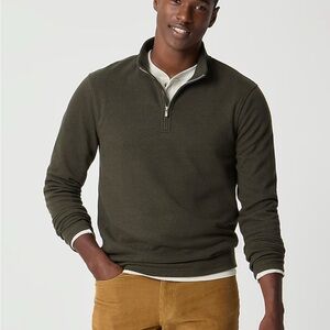 J. Crew Dark Green Men's Zip-Up Sweater
